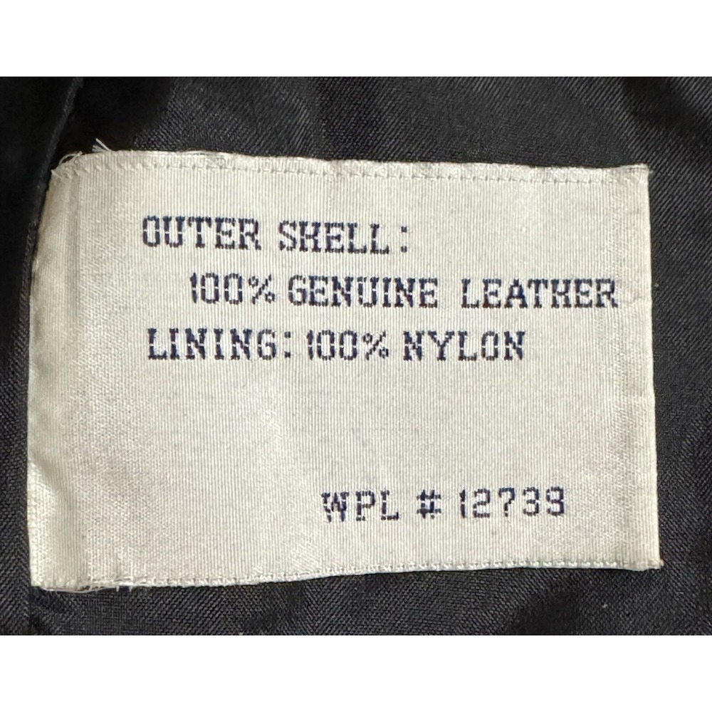 Vintage‎ Fitz-Wright Womens Leather Coat Large Black Mid-Length Heavy EUC - Picture 7 of 8